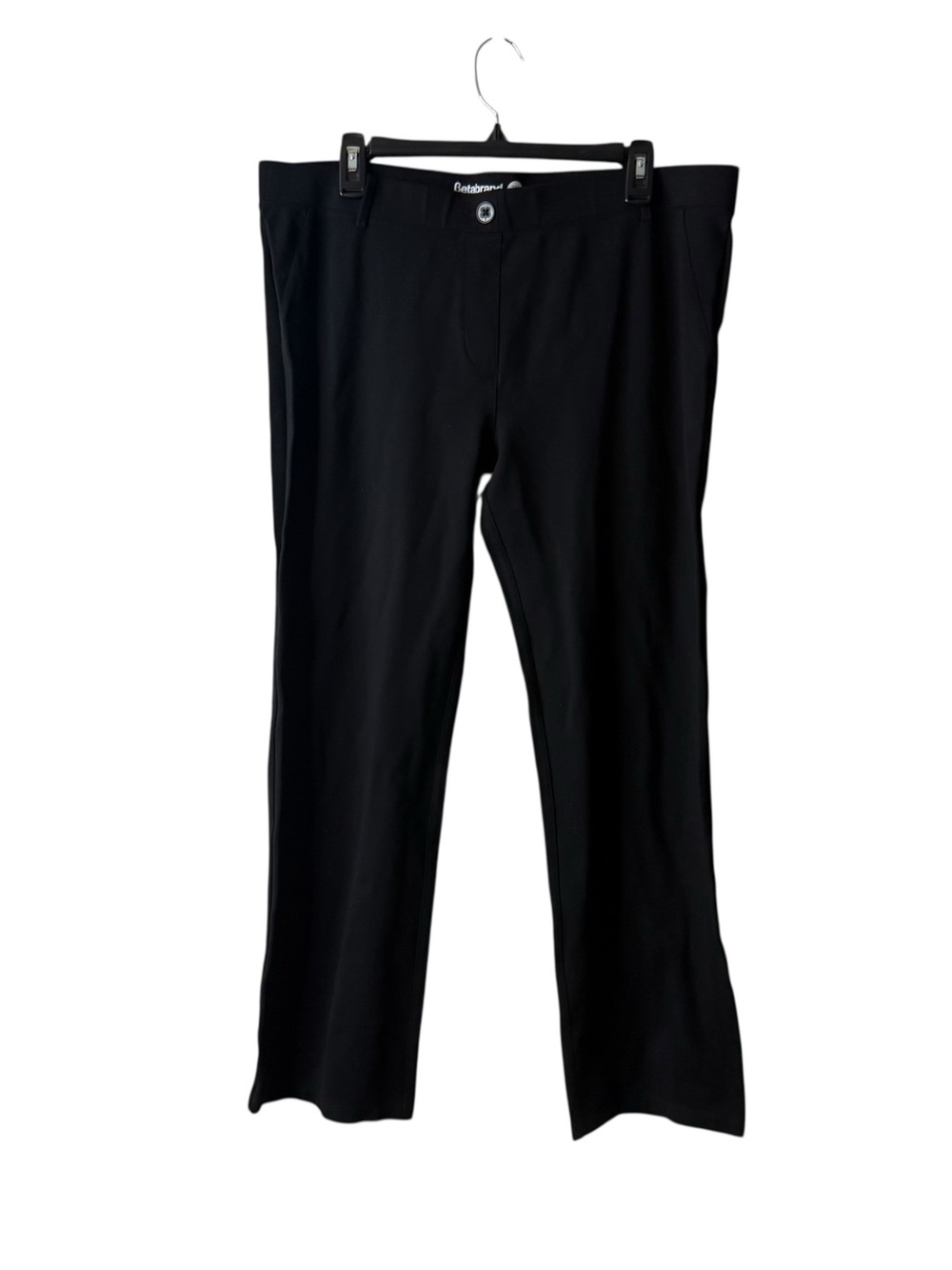Betabrand Black Stretch Bootcut Career Office Workwear Pants 2XL Petite